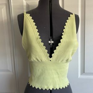 Free People Lime Green Crop Top